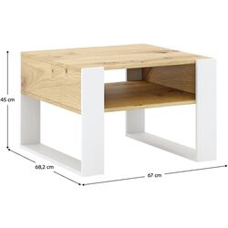 Журнальный столик Tempo Kondela Cara 2 (Artisan Oak/White) Thumb