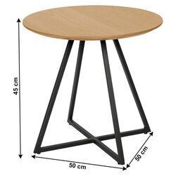 Masa pentru reviste Tempo Kondela Delik (Oak/Black) Thumb