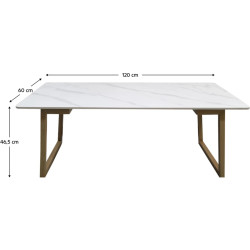Masa pentru reviste Tempo Kondela Demian (White Marble/Beech) Thumb