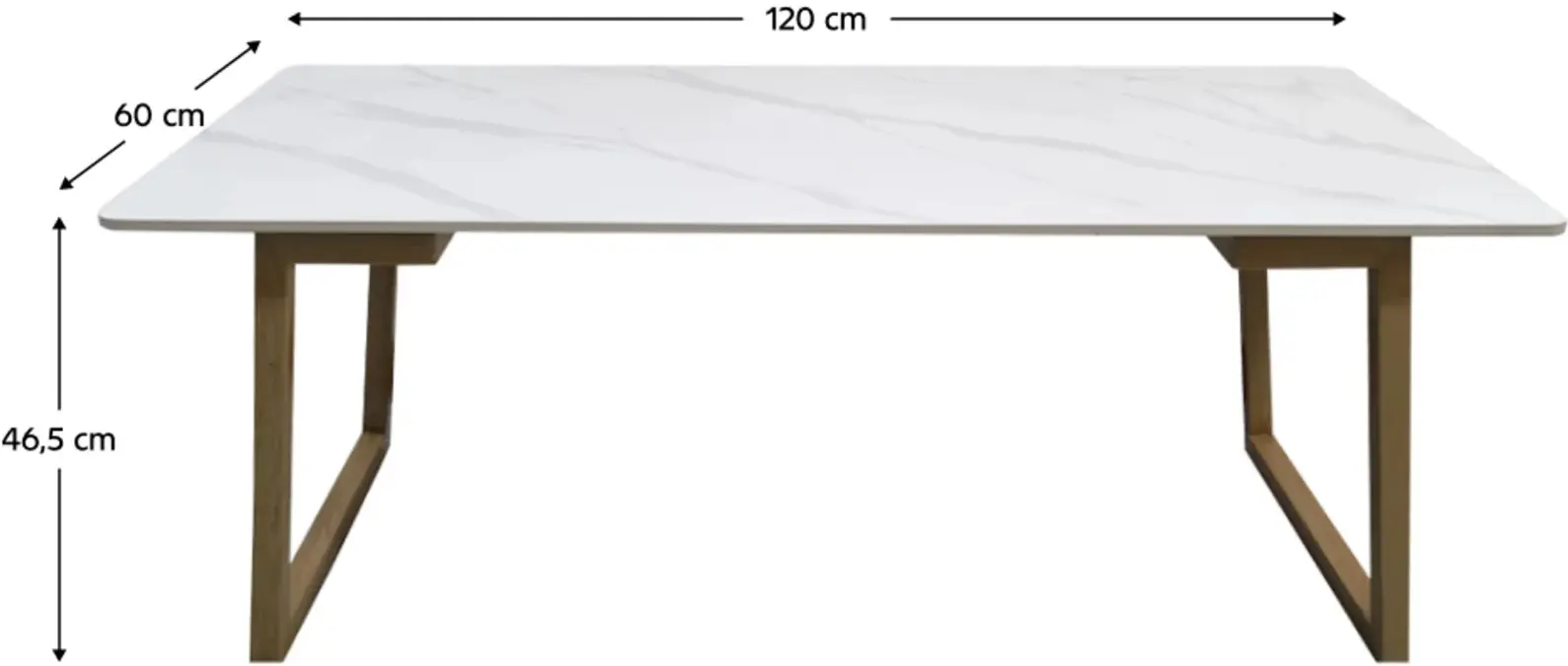 Masa pentru reviste Tempo Kondela Demian (White Marble/Beech) - 3
