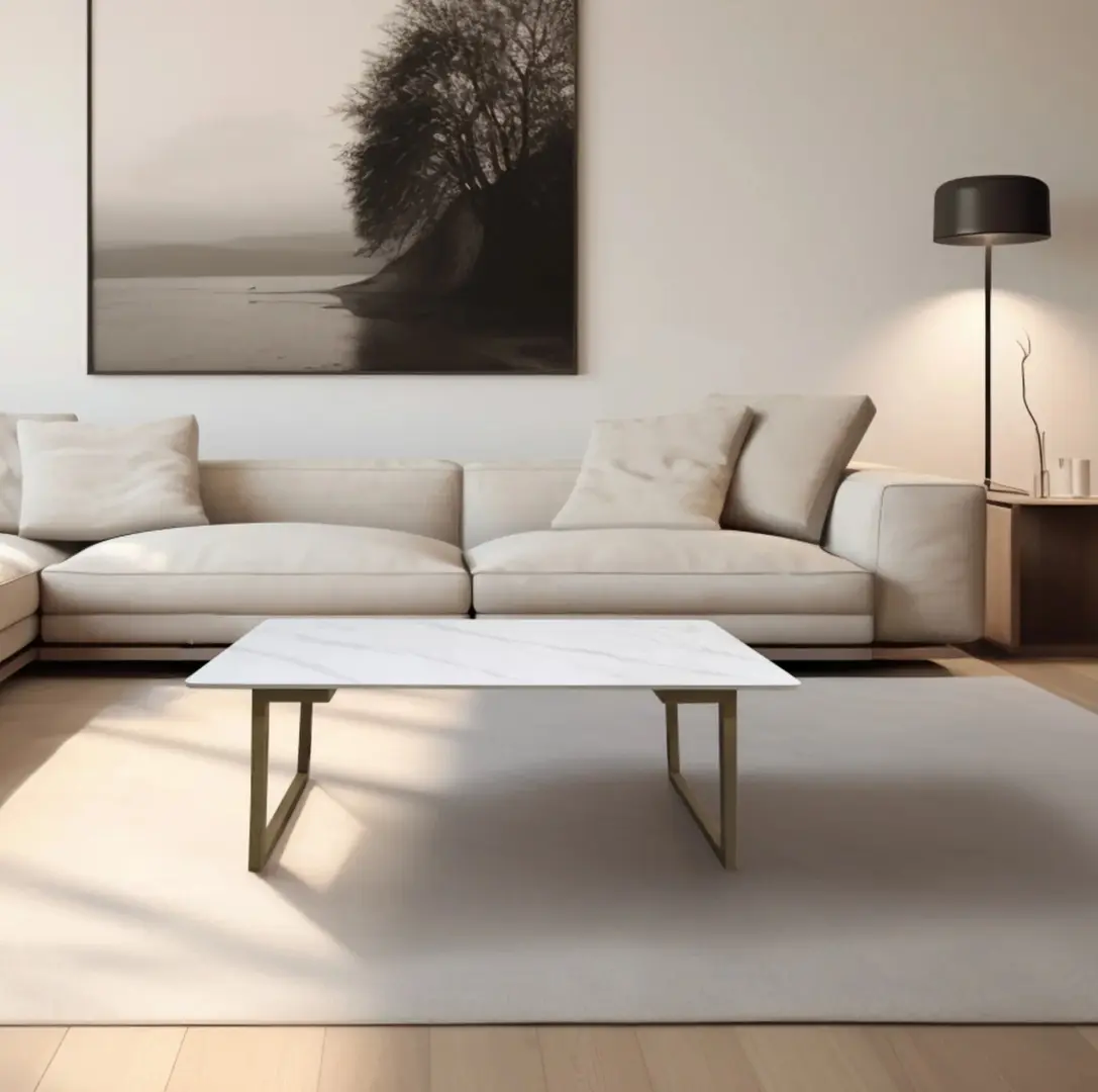 Masa pentru reviste Tempo Kondela Demian (White Marble/Beech)