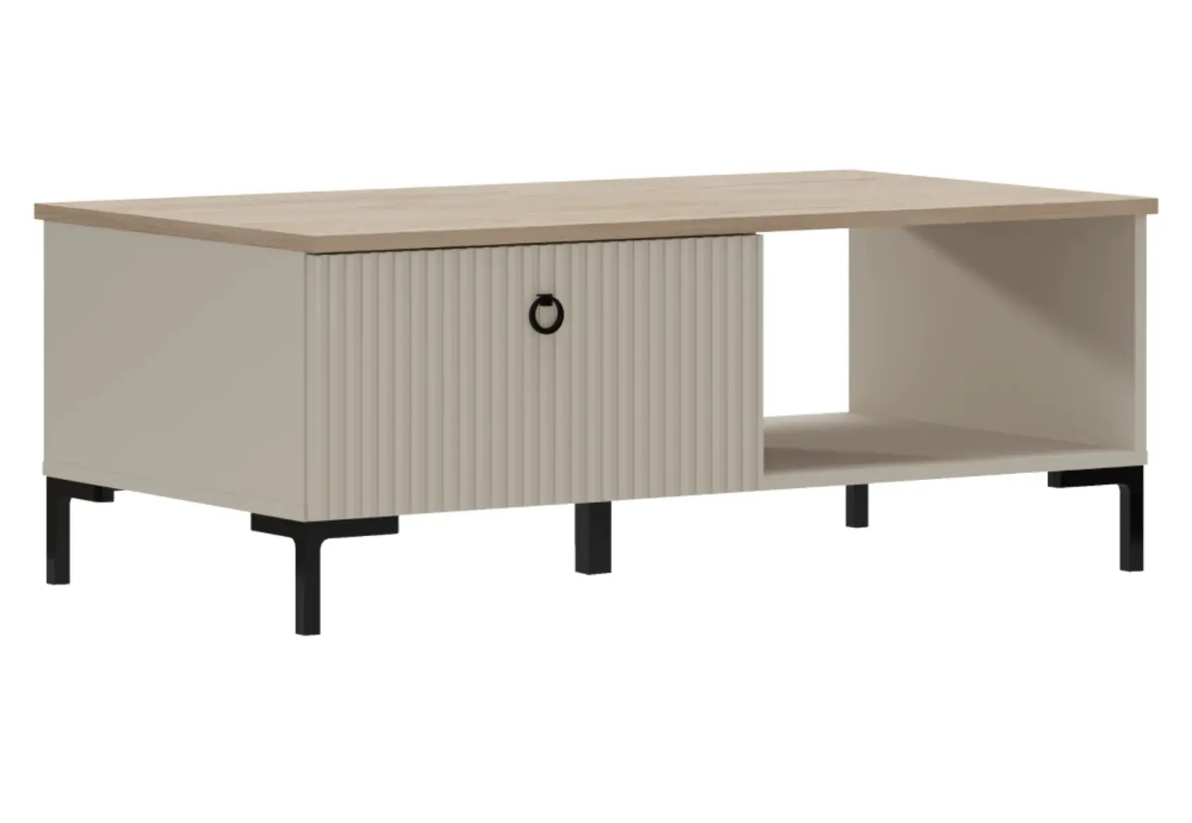 Masa pentru reviste Tempo Kondela Domca 1S (Taupe Grey-Brown/Silverjack Oak) - 3
