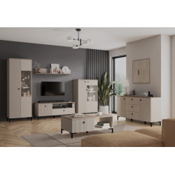 Masa pentru reviste Tempo Kondela Domca 1S (Taupe Grey-Brown/Silverjack Oak) Thumb