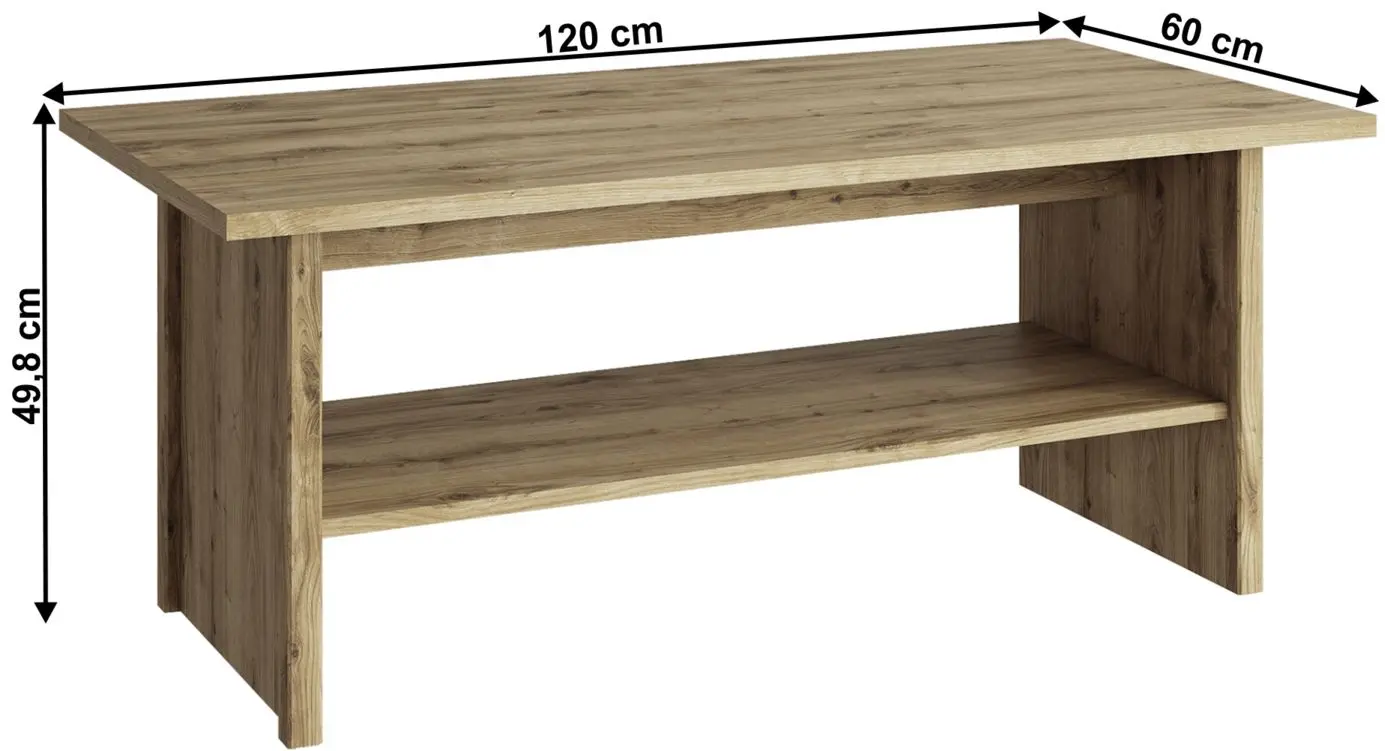 Masa pentru reviste Tempo Kondela Dorsi 120 (Navarra Oak)