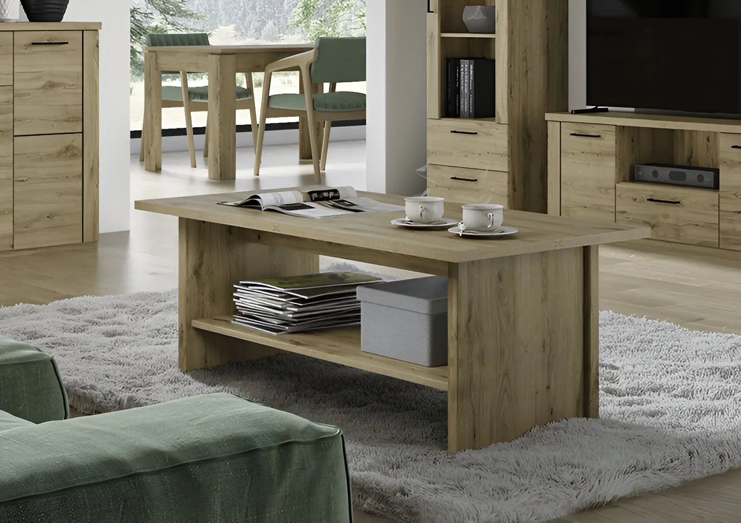 Masa pentru reviste Tempo Kondela Dorsi 120 (Navarra Oak)