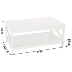 Masa pentru reviste Tempo Kondela Edria (White) Thumb