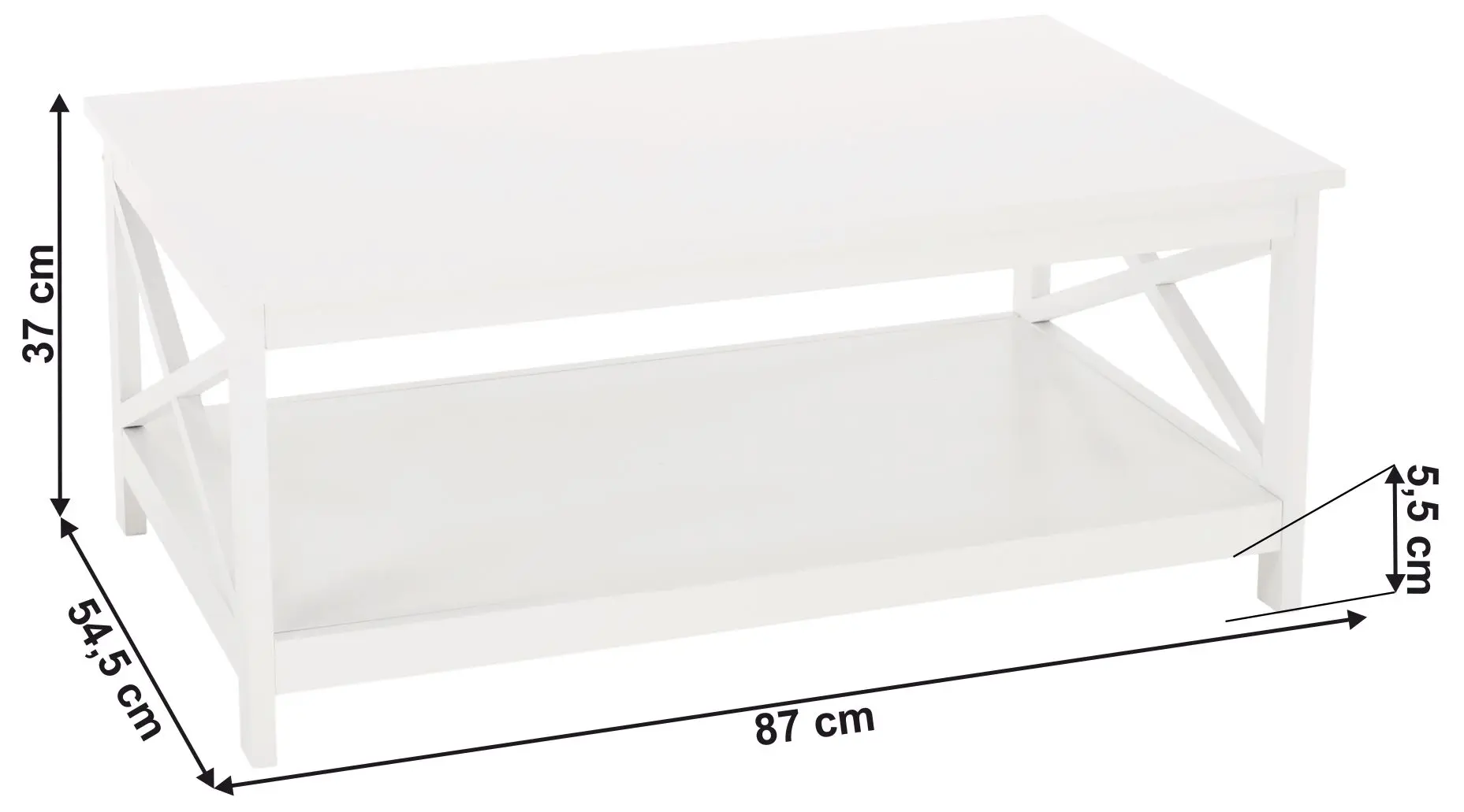 Masa pentru reviste Tempo Kondela Edria (White)