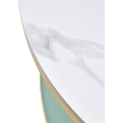 Masa pentru reviste Tempo Kondela Enion 2 New (Chrome Gold/Light Marble) Thumb