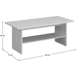 Masa pentru reviste Tempo Kondela Erodin 120 (White) Thumb