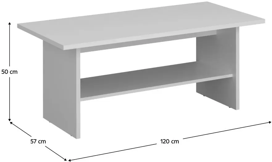 Masa pentru reviste Tempo Kondela Erodin 120 (White) - 4