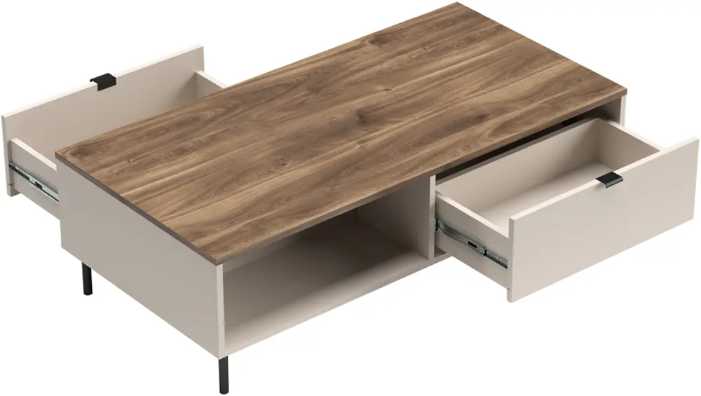 Masa pentru reviste Tempo Kondela Eyco 2S/110 (Cashmere/Castello Oak)