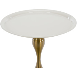 Masa pentru reviste Tempo Kondela Fej (Ivory White/Gold) Thumb