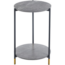 Masa pentru reviste Tempo Kondela Gajar (Gray Marble/Black) Thumb