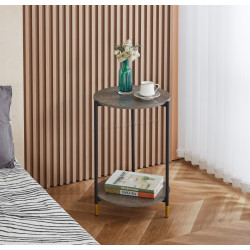 Masa pentru reviste Tempo Kondela Gajar (Gray Marble/Black)