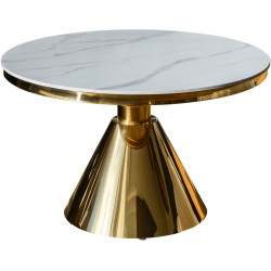 Masa pentru reviste Tempo Kondela Greis Typ 2 (Golden/White Marble) Thumb