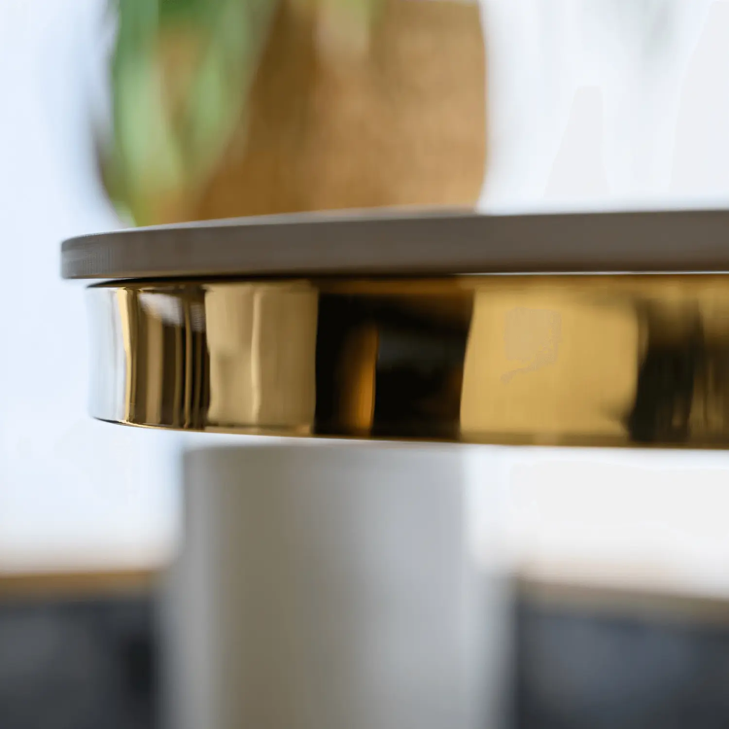 Masa pentru reviste Tempo Kondela Greis Typ 2 (Golden/White Marble)