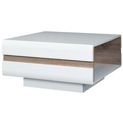 Журнальный столик Tempo Kondela HG Lynatet Typ 71 (White Gloss/Sonoma Oak) Thumb