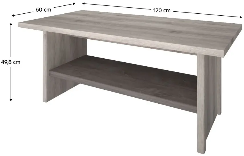 Журнальный столик Tempo Kondela Jesi 120 (Nairobi Chestnut/Onyx) - 3