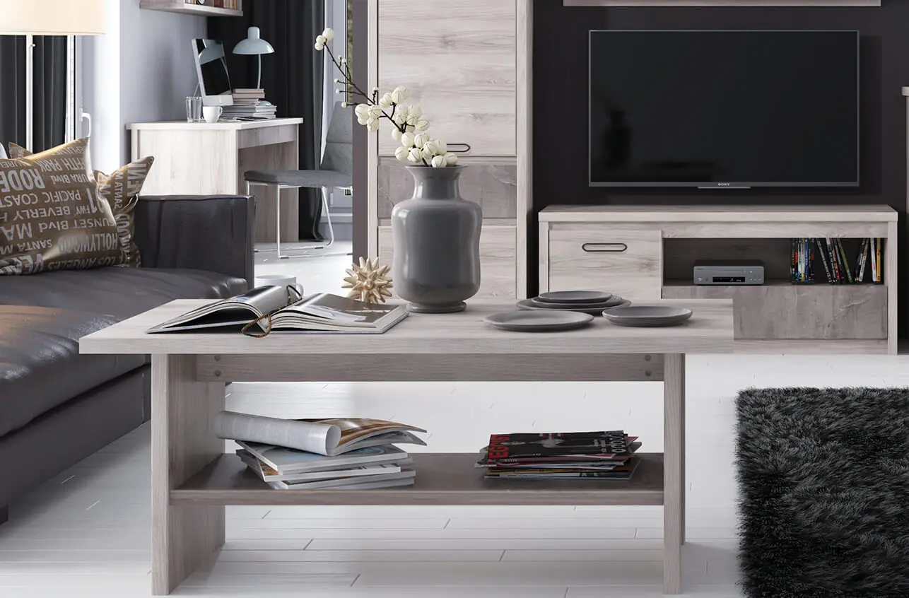 Masa pentru reviste Tempo Kondela Jesi New (Nairobi Chestnut/Onix)