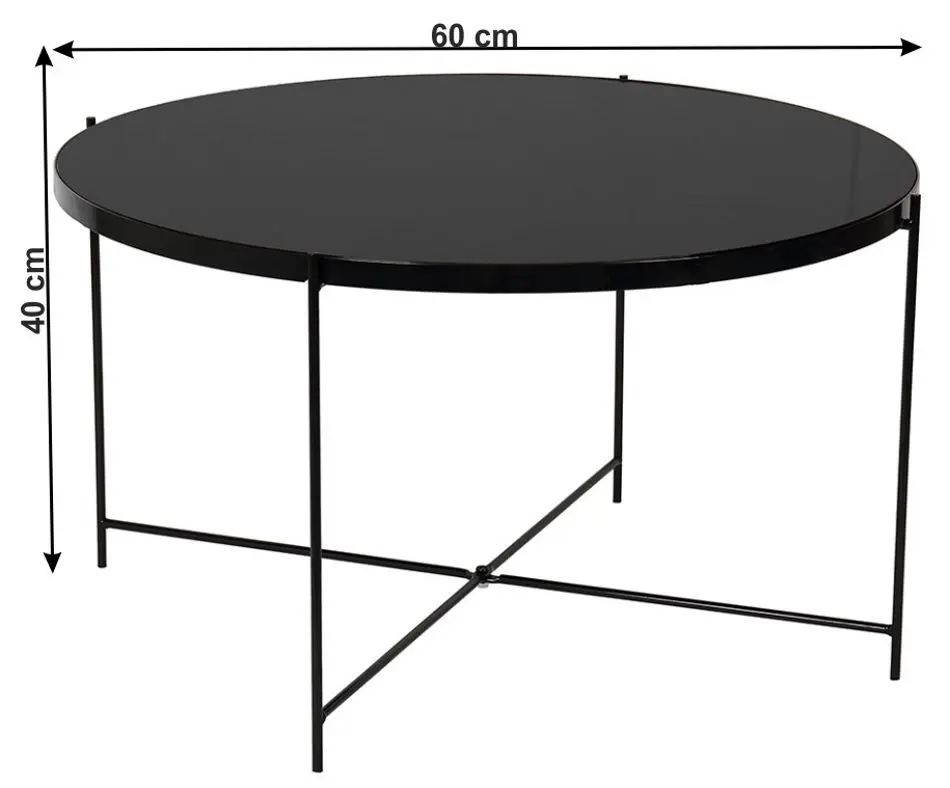 Masa pentru reviste Tempo Kondela Kurtis (Black) - 2