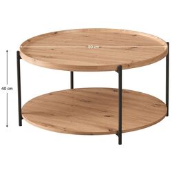 Masa pentru reviste Tempo Kondela Lapis (Artisan Oak/Black) Thumb