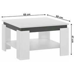 Masa pentru reviste Tempo Kondela Lejsy 68 (Graphite/White) Thumb