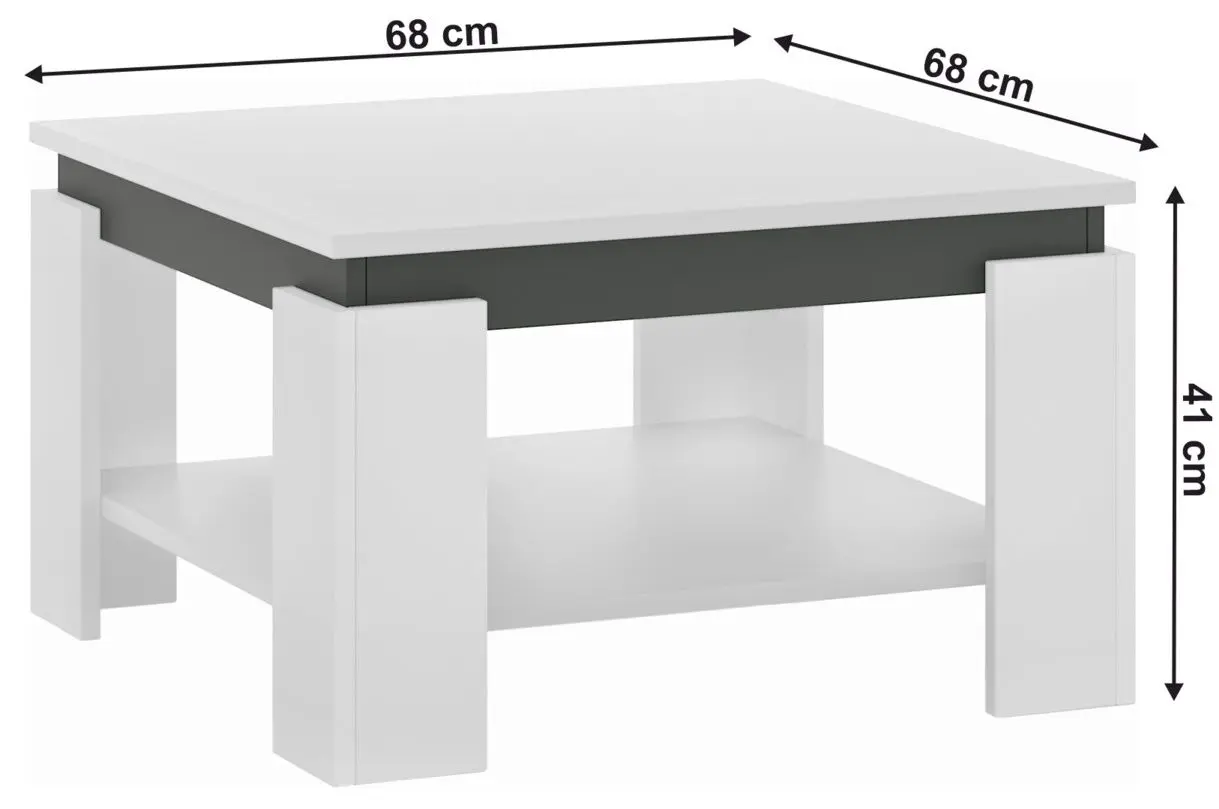 Masa pentru reviste Tempo Kondela Lejsy 68 (Graphite/White)