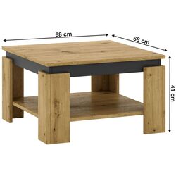 Журнальный столик Tempo Kondela Lejsy (Artisan Oak/Graphite) Thumb