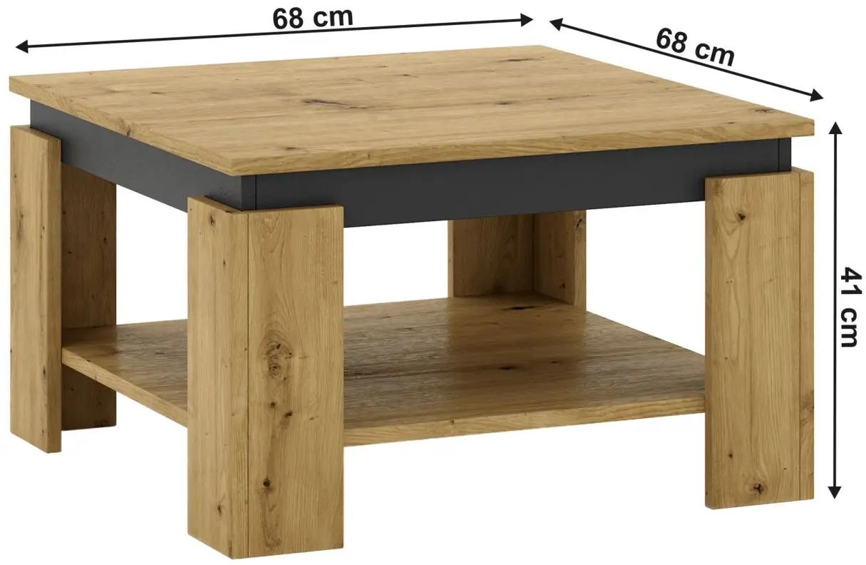 Журнальный столик Tempo Kondela Lejsy (Artisan Oak/Graphite) - 3