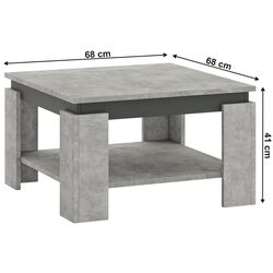 Masa pentru reviste Tempo Kondela Lejsy (Concrete/Graphite) Thumb