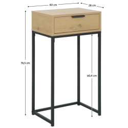 Журнальный столик Tempo Kondela Lertos (Oak/Black) Thumb