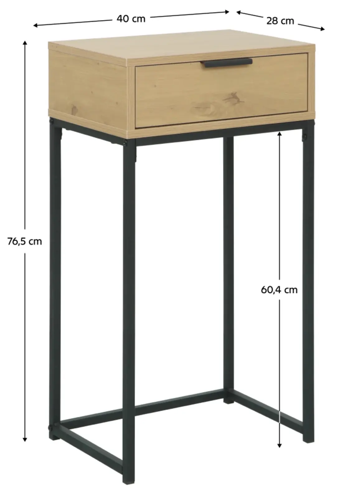 Журнальный столик Tempo Kondela Lertos (Oak/Black) - 5