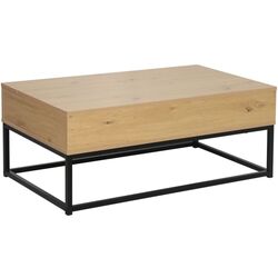 Masa pentru reviste Tempo Kondela Livina (Oak/Black) Thumb