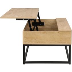 Masa pentru reviste Tempo Kondela Livina (Oak/Black) Thumb