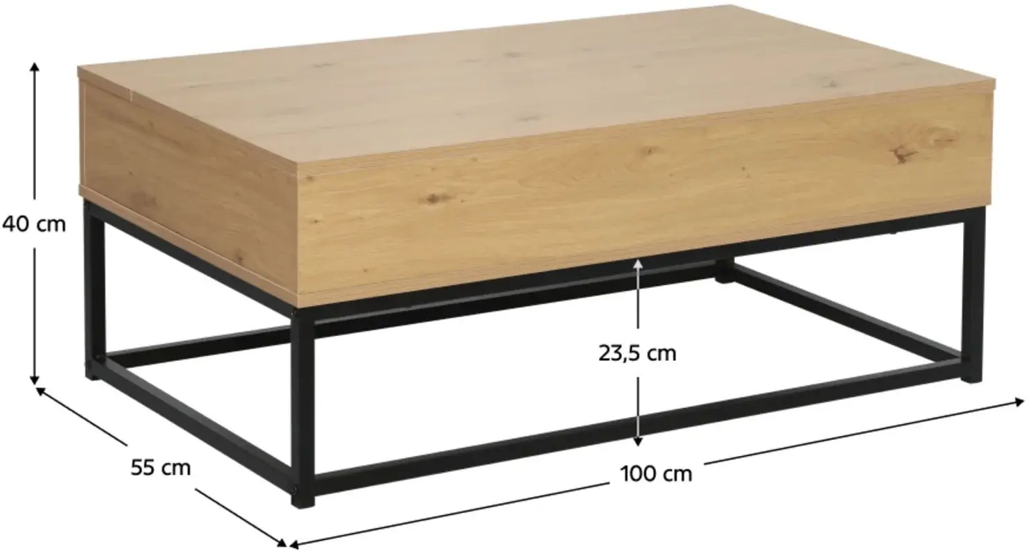 Masa pentru reviste Tempo Kondela Livina (Oak/Black)