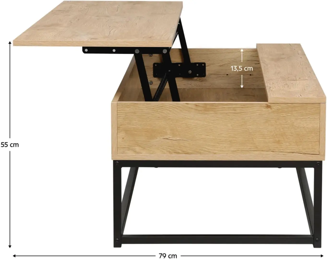 Masa pentru reviste Tempo Kondela Livina (Oak/Black)