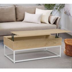 Журнальный столик Tempo Kondela Livina (Oak/White)