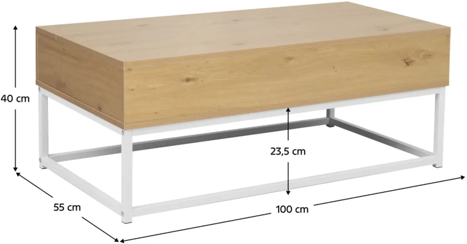 Masa pentru reviste Tempo Kondela Livina (Oak/White)