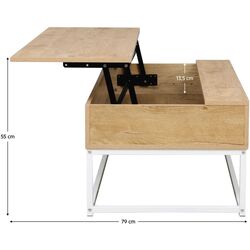 Masa pentru reviste Tempo Kondela Livina (Oak/White) Thumb
