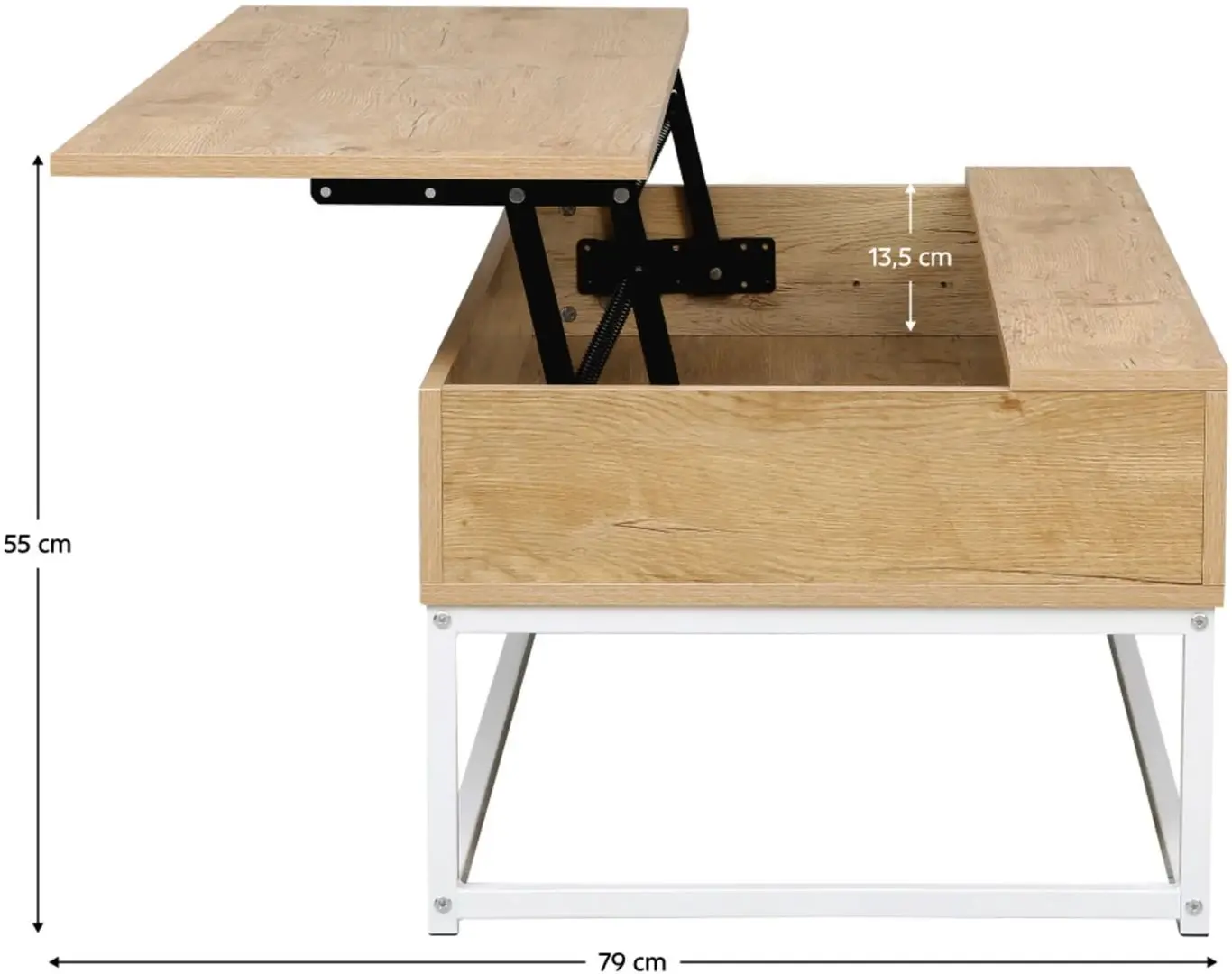 Masa pentru reviste Tempo Kondela Livina (Oak/White)