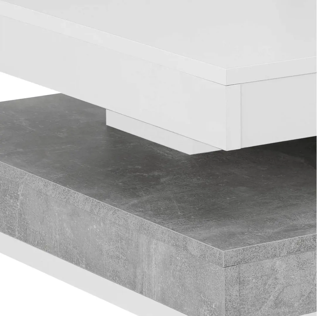 Журнальный столик Tempo Kondela Mandy 70 (Concrete/White)