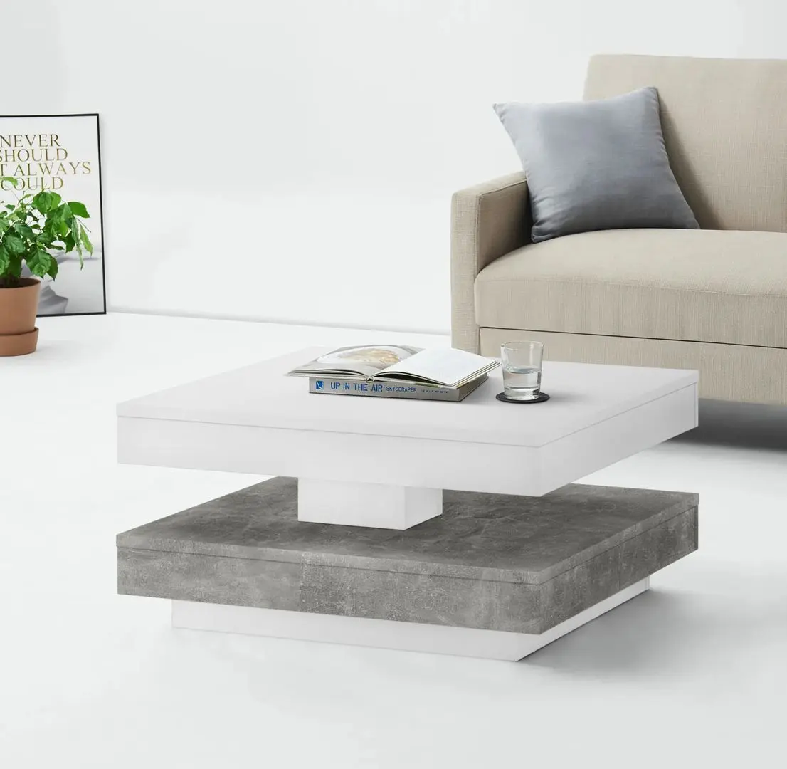 Журнальный столик Tempo Kondela Mandy 70 (Concrete/White)