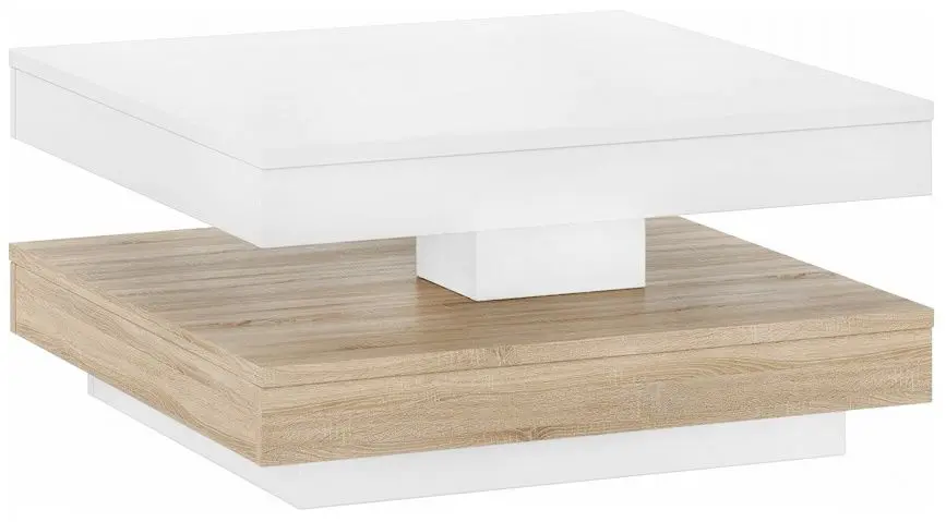 Masa pentru reviste Tempo Kondela Mandy 70 (Sonoma Oak/White) - 3