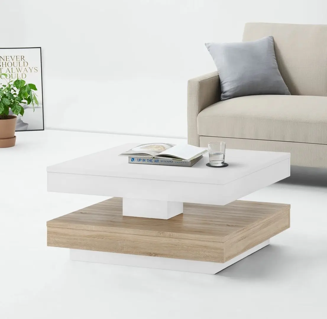 Masa pentru reviste Tempo Kondela Mandy 70 (Sonoma Oak/White)