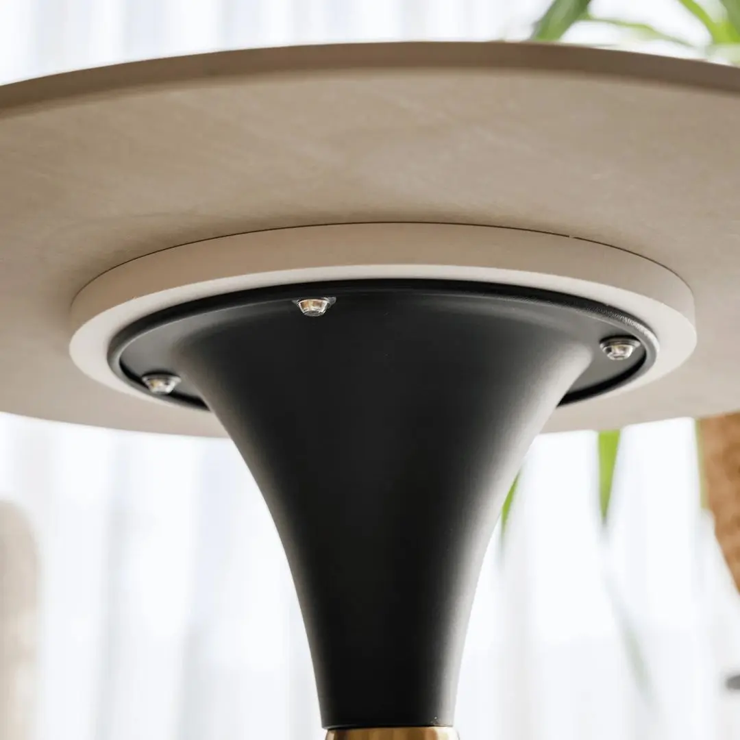 Masa pentru reviste Tempo Kondela Odis (White Marble/Black/Gold)