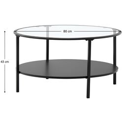 Журнальный столик Tempo Kondela Parlan (Black/Transparent) Thumb