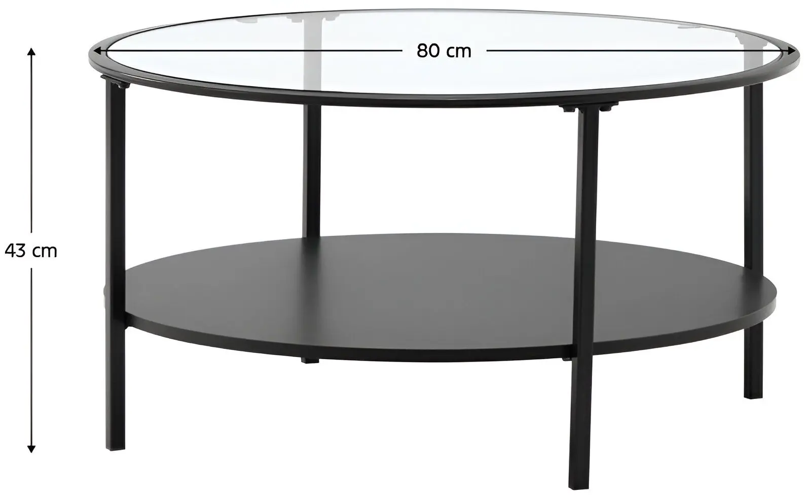 Журнальный столик Tempo Kondela Parlan (Black/Transparent)