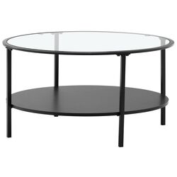 Журнальный столик Tempo Kondela Parlan (Black/Transparent) Thumb