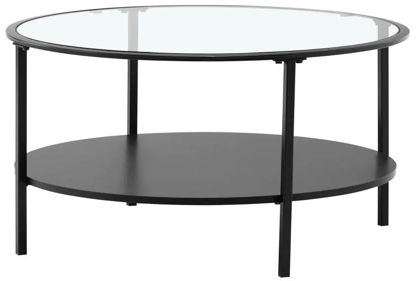 Журнальный столик Tempo Kondela Parlan (Black/Transparent)