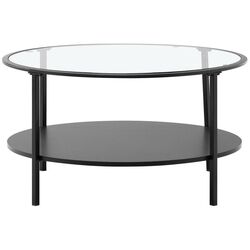 Журнальный столик Tempo Kondela Parlan (Black/Transparent) Thumb